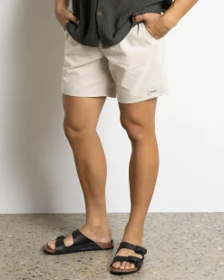 Shorts & Bottoms|Linen Blend*Rhythm Classic Linen Jam Shorts Sand