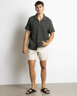 Shorts & Bottoms|Linen Blend*Rhythm Classic Linen Jam Shorts Sand