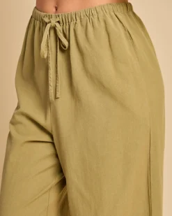 Classic Pants Women Linen Blend|Bottoms