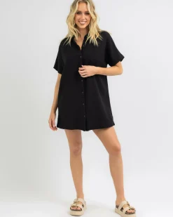Clearance Classic Shirt Dress Women Linen Blend|Dresses