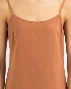Linen Blend|Dresses*Rhythm Classic Slip Dress Caramel