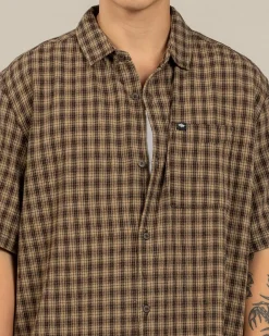 Best Classic Surf Check Short Sleeve Shirt Tops & T-Shirts