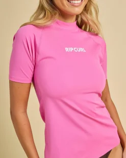 New Classic Surf Short Sleeve UPF Rash Vest Women Rash Vests