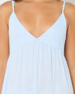 Online Classic Tiered Midi Dress Women Linen Blend|Dresses
