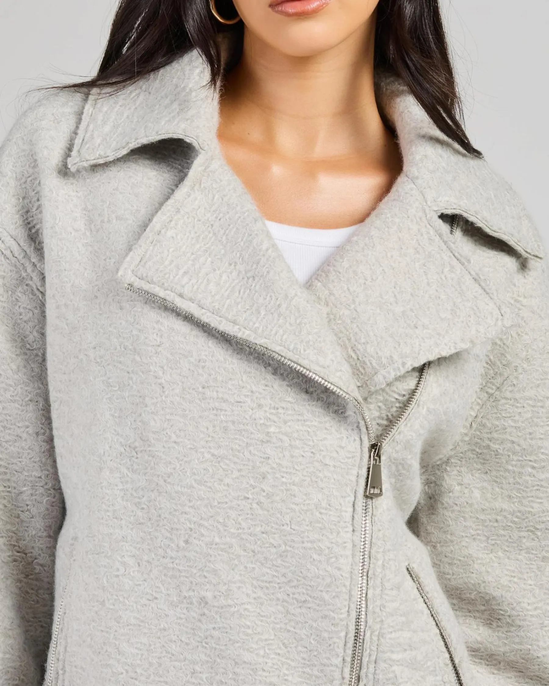 Jackets & Coats*Ava And Ever Cleo Boucle Jacket Light Grey