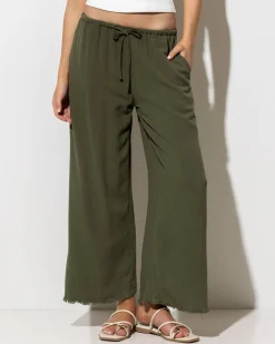 Sets|Linen Blend*Mooloola Cleo Dallis Pants Khaki