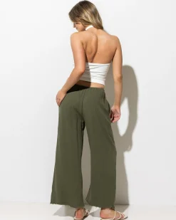 Sets|Linen Blend*Mooloola Cleo Dallis Pants Khaki
