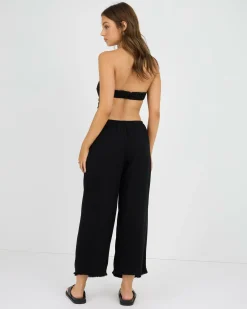 Sets|Linen Blend*Mooloola Cleo Dallis Pants Black