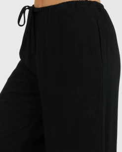 Sets|Linen Blend*Mooloola Cleo Dallis Pants Black