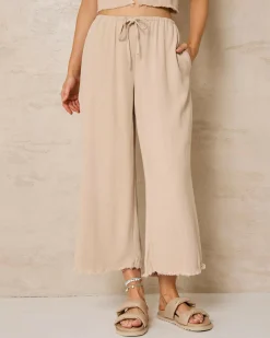 Sets|Linen Blend*Mooloola Cleo Dallis Pants Taupe