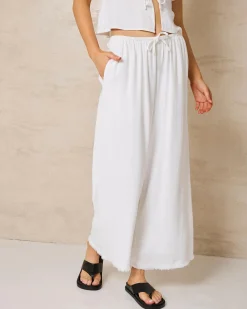 Sets|Linen Blend*Mooloola Cleo Dallis Pants White