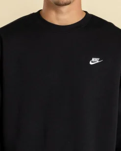Hoodies & Sweatshirts*Nike Club Fleece Sweatshirt Black/white