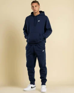 Activewear|Shorts & Bottoms*Nike Club Fleece Track Pants Obsidian/obsidian/white