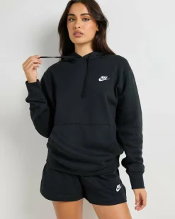 Sets|Jumpers & Hoodies*Nike Club Hoodie Black/black/white
