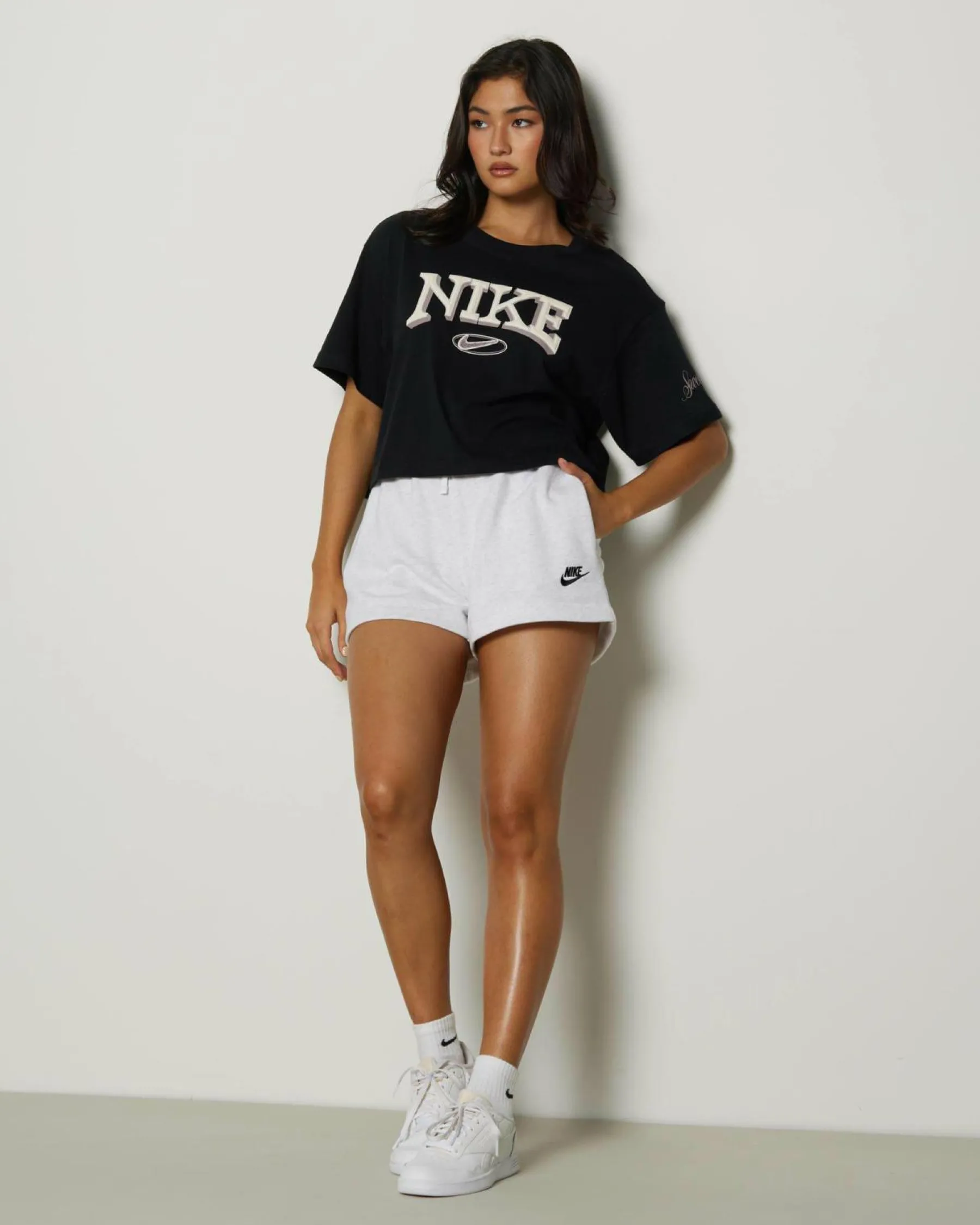 Sets|Activewear*Nike Club Shorts Birch Heather/black