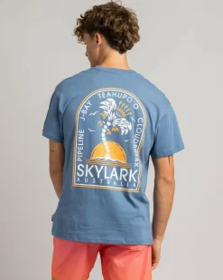 Tops & T-Shirts*Skylark Coastal Rush T-Shirt Slate Blue