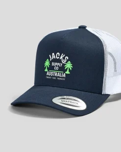 Headwear*Jacks Coastal Snapback Cap Navy/green