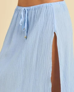 Beach Covers & Overswim*Topanga Coastline Cover Up Baby Blue