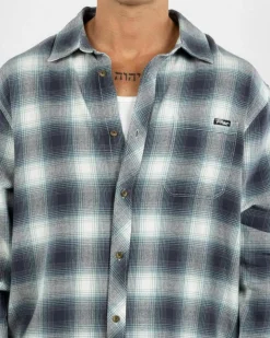 Tops & T-Shirts*Billabong Coastline Flannel Overcast Blue Plaid