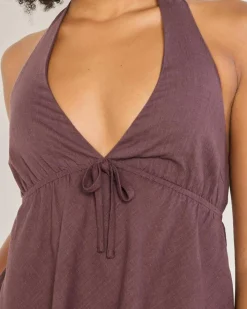 Sets|Linen Blend*Mooloola Coco Hawaii Halter Top Espresso