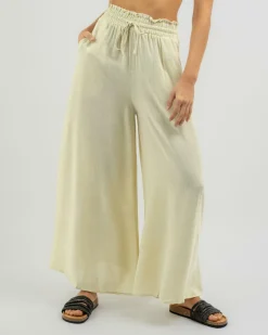 Linen Blend|Bottoms*Ava And Ever Coco Pants Wheat