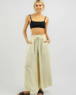 Linen Blend|Bottoms*Ava And Ever Coco Pants Wheat