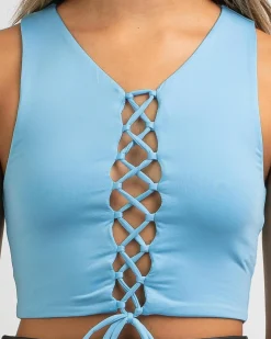 Tops*Ava And Ever Cold Heart Top Light Blue