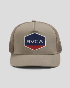 Headwear*RVCA Commonwealth Curved Trucker Cap Mushroom