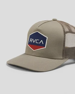 Headwear*RVCA Commonwealth Curved Trucker Cap Mushroom