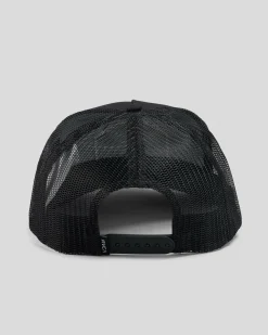 Headwear*RVCA Commonwealth Curved Trucker Cap Black