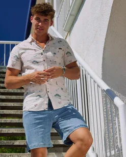 Denim|Shorts & Bottoms*Salty Life Comprise Elastic Waist Shorts Blue