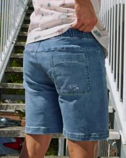 Denim|Shorts & Bottoms*Salty Life Comprise Elastic Waist Shorts Blue