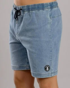 Denim|Shorts & Bottoms*Salty Life Comprise Elastic Waist Shorts Blue