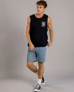 Denim|Shorts & Bottoms*Salty Life Comprise Elastic Waist Shorts Blue