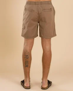 Shorts & Bottoms*Lucid Conclude Elastic Waist Shorts Tan