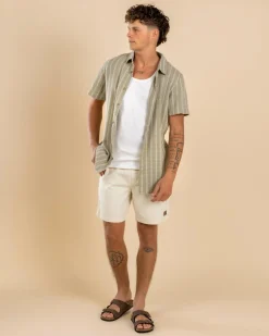 Shorts & Bottoms*Lucid Conclude Elastic Waist Shorts Off White