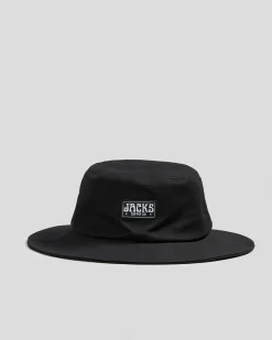 Headwear*Jacks Contour Wide Brim Hat Black