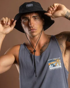 Headwear*Jacks Contour Wide Brim Hat Black