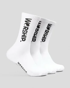 Socks*Worship Supplies Core Socks 3 Pack White