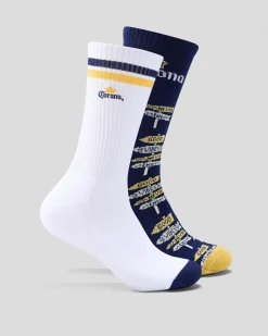 Clearance Corona Good Vibes Sneaker Sock 2 Pack Socks