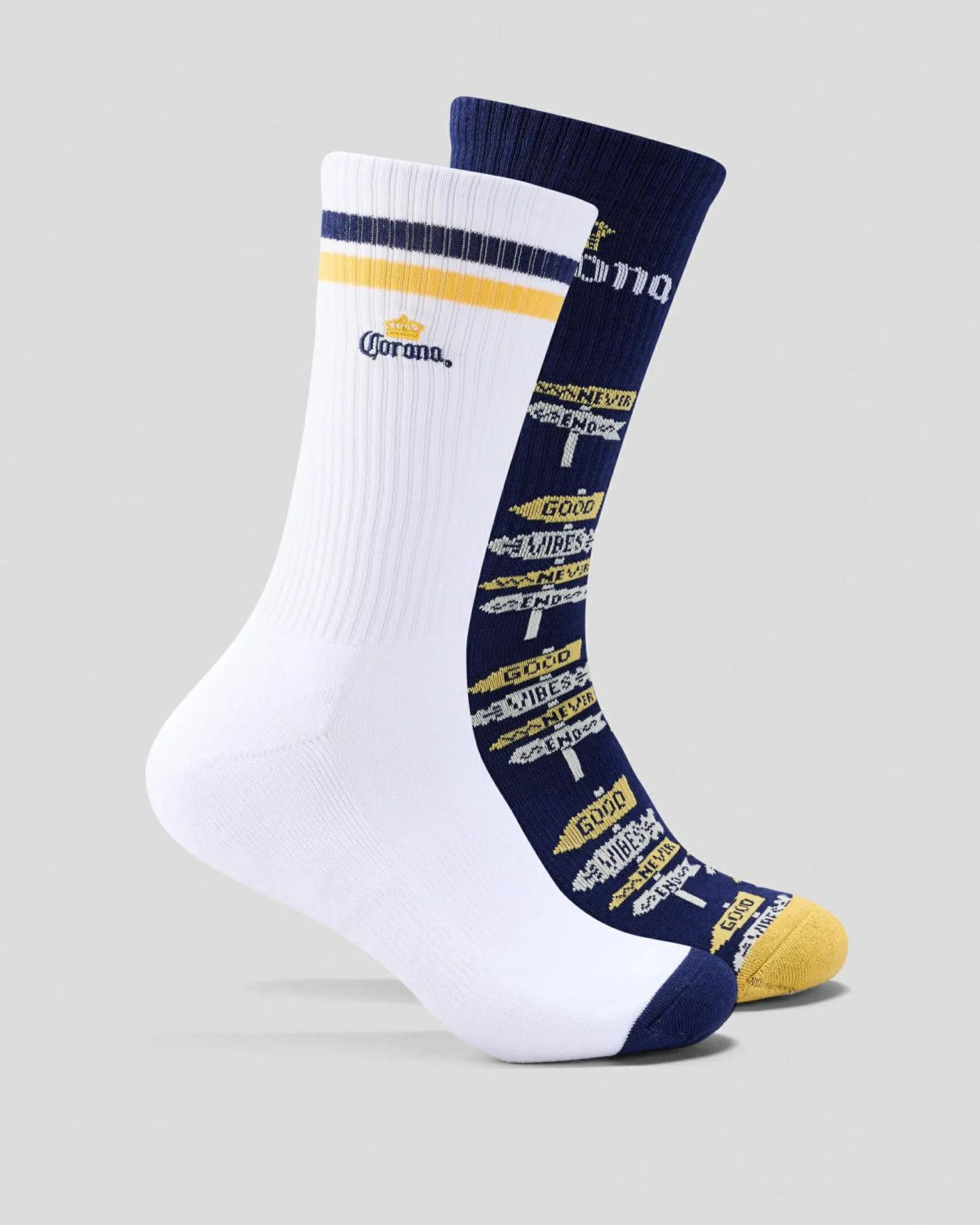 Clearance Corona Good Vibes Sneaker Sock 2 Pack Socks