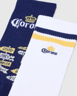 Clearance Corona Good Vibes Sneaker Sock 2 Pack Socks