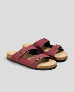 Sandals*Ava And Ever Cortina Slide Sandals Burgundy