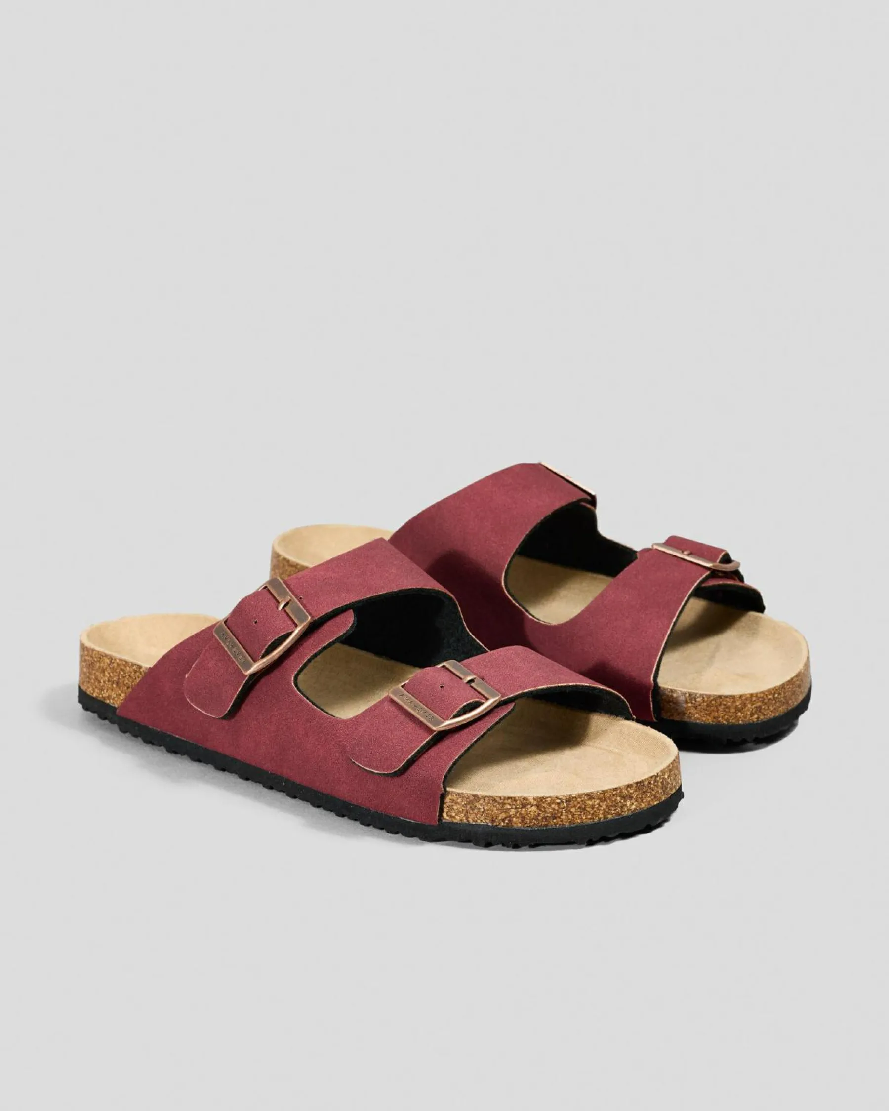 Sandals*Ava And Ever Cortina Slide Sandals Burgundy