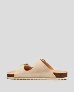 Sandals*Ava And Ever Cortina Slide Sandals Stone