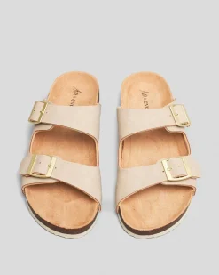 Sandals*Ava And Ever Cortina Slide Sandals Stone
