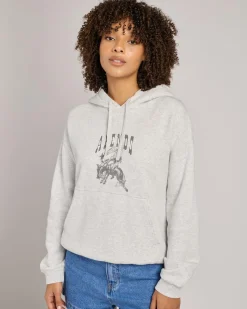 Jumpers & Hoodies*Afends Cosmic Cow Recycled Pull On Hoodie Grey Marle