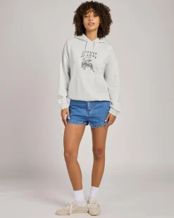Jumpers & Hoodies*Afends Cosmic Cow Recycled Pull On Hoodie Grey Marle