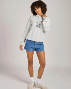 Jumpers & Hoodies*Afends Cosmic Cow Recycled Pull On Hoodie Grey Marle