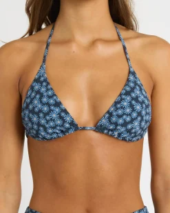 Bikinis*RVCA Cosmos Halter Sliding Triangle Bikini Top Outer Space